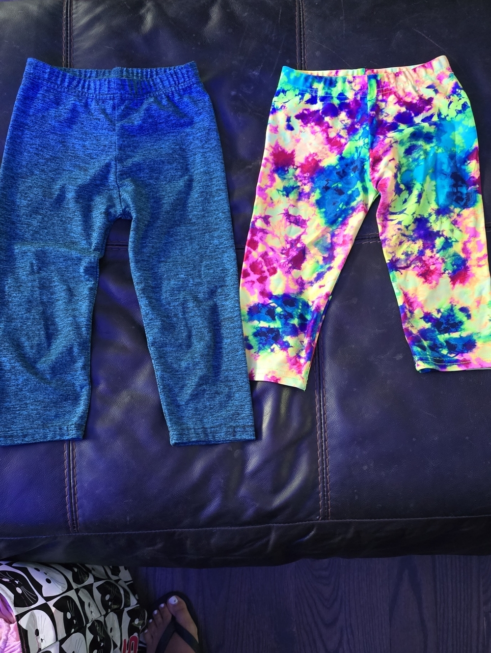 Girls' Tie-Dye Capri Leggings - Bright Multicolor